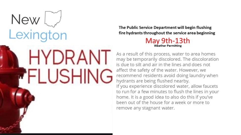 NOTICE: Hydrant Flushing - Village of New Lexington