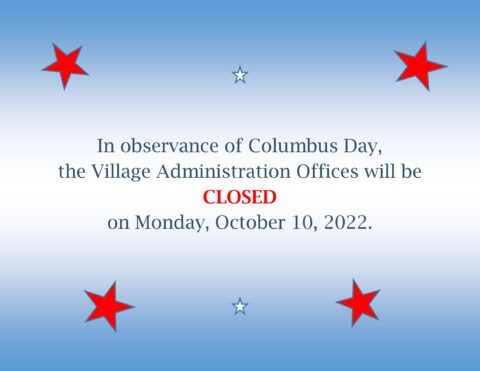 Village Offices Closed 10/10/22 - Village of New Lexington